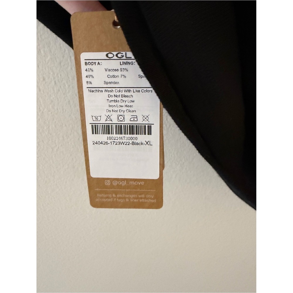 OGL Plantive Elastic Open Back Bra Tank size XL black NWT - Picture 12 of 13